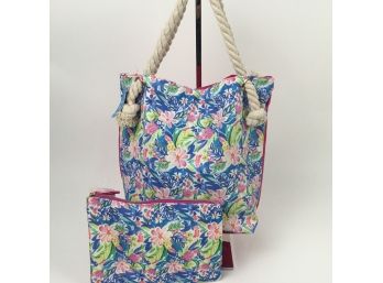 Beach Tote With Matching Bag New With Tags