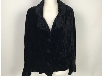 Black Crushed Velvet Jacket Size S/M