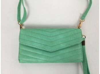 Green Wristlet Wallet Handbag