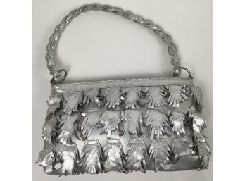 Silver Handbag With Fringes
