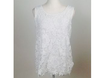 Cupid White Overlay Top Size XL