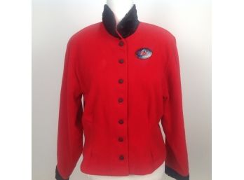 Pirjo Red Wool Jacket With Pin