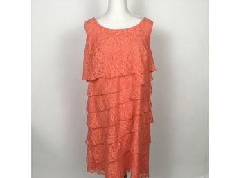Covington Woman Orange Tiered Dress Size 16W