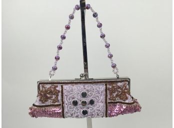 Purple Beaded Handbag