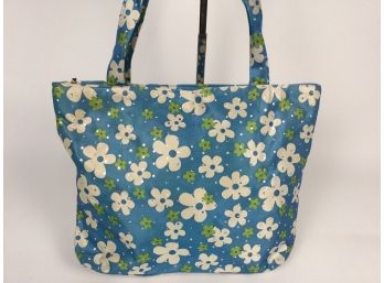 Flower Power Blue Daisy Tote Bag
