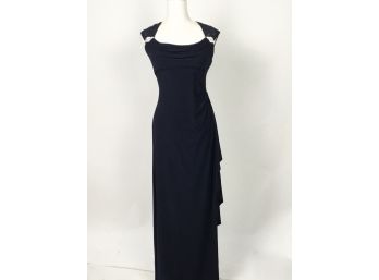 R & M Richards Navy Blue Gown Size 8 New With Tags