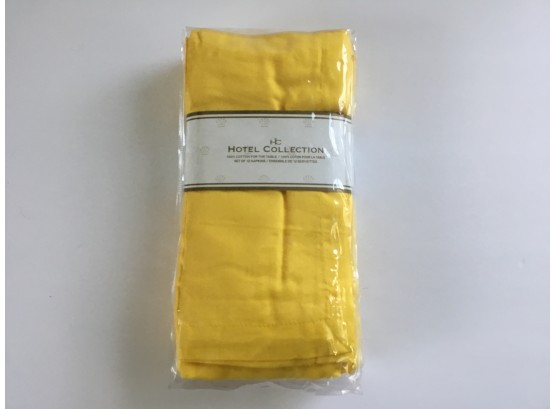 Set Of 12 Yellow Hotel Collections Napkins New In Package