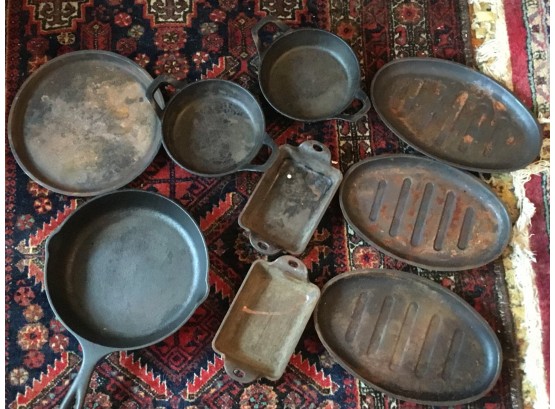 Various Cast Iron Pieces Many Lodge