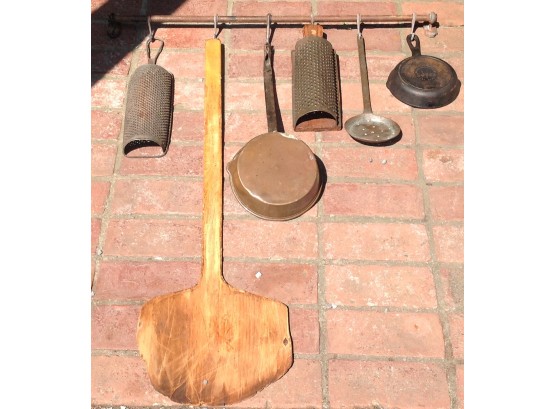 Vintage Wall Hanging Cooking Tools From Local Pizzeria