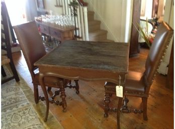 Country French Square Card Table With Chairs