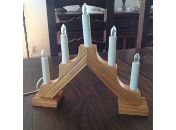 Wood Electric Candle Holder