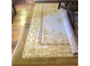 Chinese Area Rug Gold & Mustard 12'4' X 9'