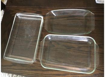 3 Pyrex Casserole Glass Bakeware
