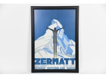 Zermatt Ski Jump Framed Poster