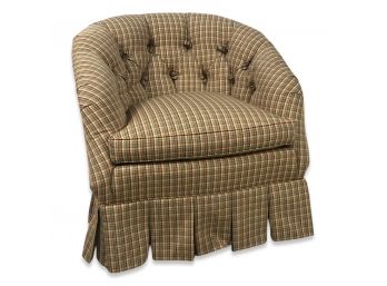 Hickory Upholstered Tufted Tub Chair