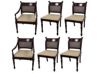 Set Of 6 Cane Dining Chairs