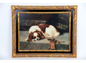 Cavalier King Charles Spaniel Framed Print On Canvas