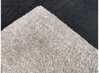 Gray Polyester Pile Rug