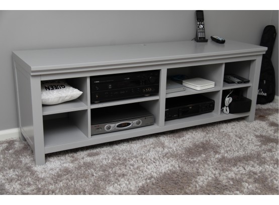 Modern Entertainment Stand With 8 Compartments