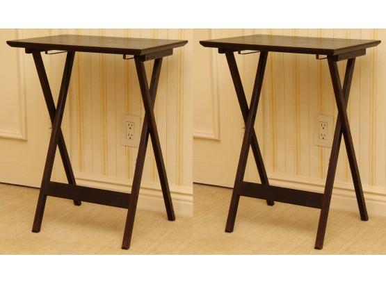 Pair Of Collapsible End Tables