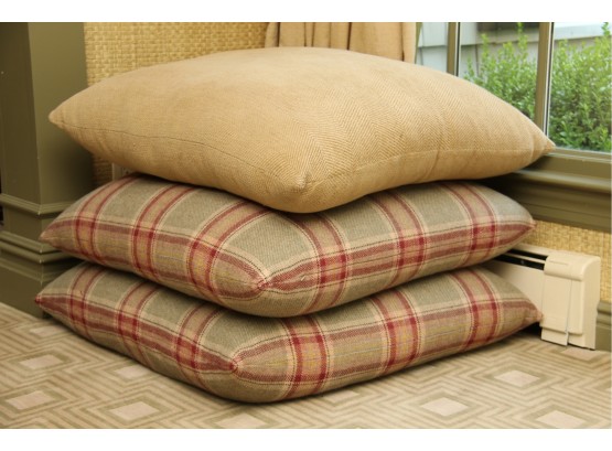 Trio Of Large Floor Seating Pillows