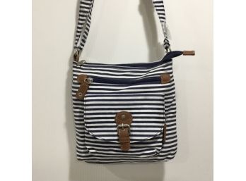 Blue & White Striped Handbag