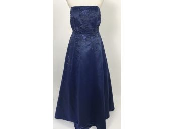Gorgeous Coli Couture Blue Beaded Gown With Shawl Size 14