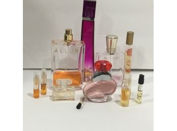 Collection Of Open Fragrances Including Chanel, Coach, Lancome
