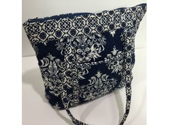 Quilted Blue & White Tote Bag