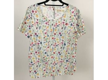 Faded Glory Flower Top Size M