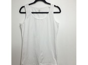Lands End White Sleeveless Top Size M New With Tags