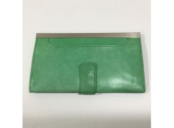 The Original Hobo Leather Green Wallet New With Tags