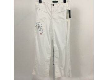 Ralph Lauren White Sailor Pants By LRL Lauren Jeans Size 10 New With Tags