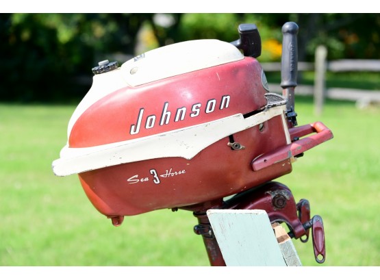 A Vintage Johnson Sea Horse 3 Horsepower Boat Engine