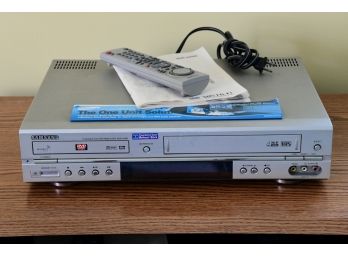 A Samsung Dual DVD VCR Combo With Remote
