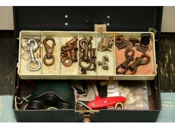 Toolbox Full Of Assorted Hardware