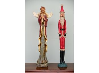 A Vintage Pair Of Molded Resin Figurines