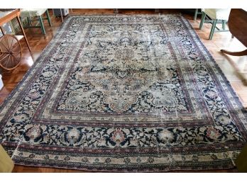 A Hand Knotted Persian Rug 13 X 9.5