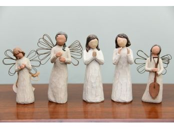 A Collection Of Demdaco Faceless Angel Figurines