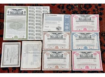 Vintage Pan Am Stock Certificate Collection