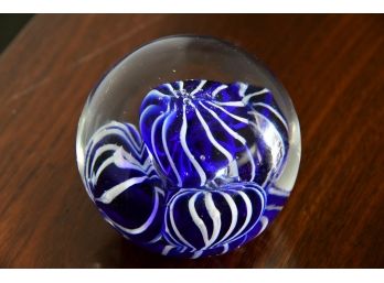 A Blue And White Paperweight