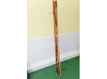 A Collection Of Vintage Bamboo Snapper Fishing Poles