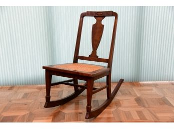 A Petite Mahogany Childs Rocking Chair