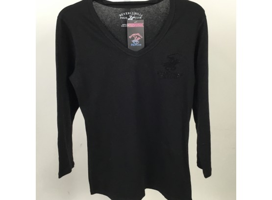 Beverly Hills Polo Club Black Top Size Small New With Tags