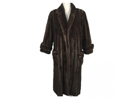 HBA New York Brown Mink Fur Coat