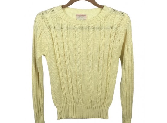 A. Peter Pushbottom New York Yellow Cable Sweater