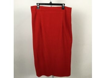 Vintage Red Wool Skirt
