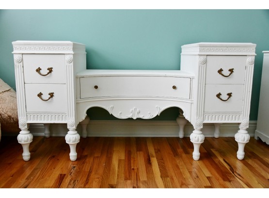 Shabby Chic Antique White Painted Vanity