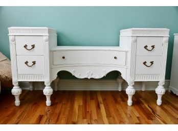 Shabby Chic Antique White Painted Vanity