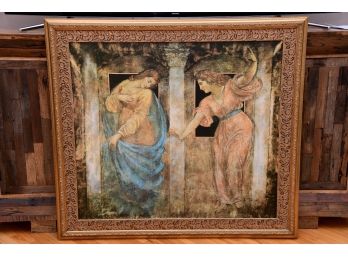 Two Grecian Woman - Framed Print On Canvas